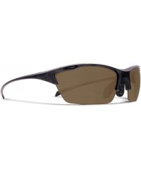 Sport Alpha Shiny Black Hiking/Mountain Biking Sunglasses with ZEISS P8010 Brown Tri-flection Lenses - C818KLA4OWL $16.70
