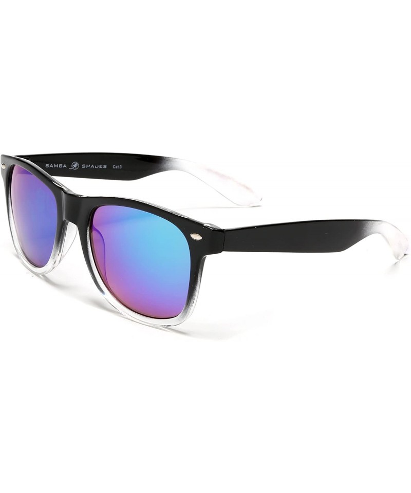 Oval New Vintage Horned Rim Sunglasses - Blue - CM12E0DXRZJ $22.91