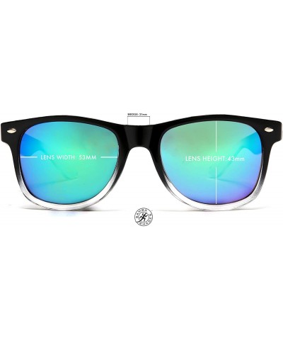 Oval New Vintage Horned Rim Sunglasses - Blue - CM12E0DXRZJ $23.22