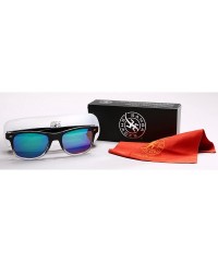 Oval New Vintage Horned Rim Sunglasses - Blue - CM12E0DXRZJ $23.22