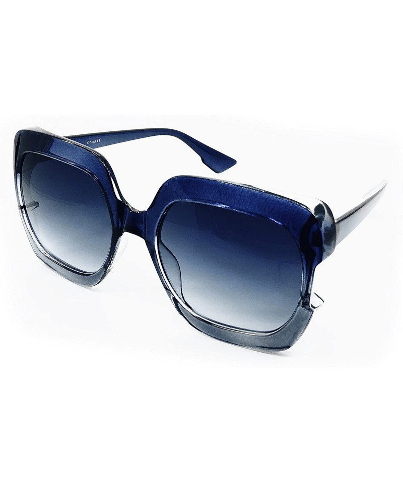 Oversized 8056 Premium Oversize XXL New Pop Classic Gaia Candy Funky Fashion Tint Designer Women Fashion Retro Sunglasses - C...