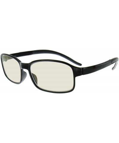 Square Computer Glasses - Square 54mm Lightweight Flexable Frames - Black - C112LNWHW5V $17.01