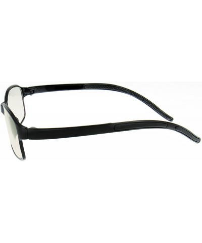 Square Computer Glasses - Square 54mm Lightweight Flexable Frames - Black - C112LNWHW5V $17.01