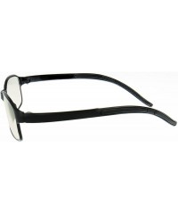Square Computer Glasses - Square 54mm Lightweight Flexable Frames - Black - C112LNWHW5V $26.93