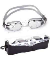 Goggle Anti-Fog Swim Goggles Adjustable Triathlon Swimming Goggles Pool Goggles - Silver - CL18SQGDOUX $13.92