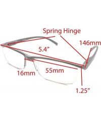 Rimless Super Lightweight Reading Glasses Free Pouch HalfRim - Z1 Shiny Grey - CW18TU8AXLY $33.13
