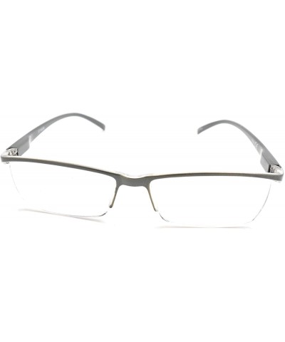 Rimless Super Lightweight Reading Glasses Free Pouch HalfRim - Z1 Shiny Grey - CW18TU8AXLY $31.40