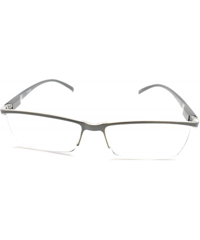 Rimless Super Lightweight Reading Glasses Free Pouch HalfRim - Z1 Shiny Grey - CW18TU8AXLY $21.51