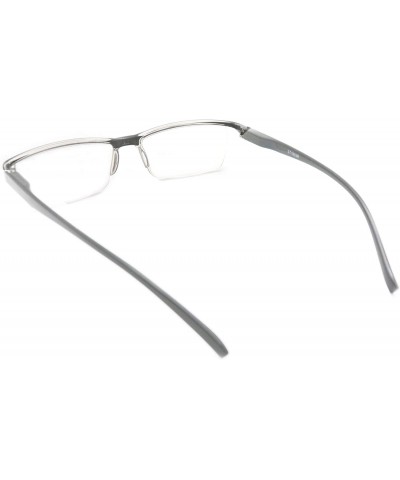 Rimless Super Lightweight Reading Glasses Free Pouch HalfRim - Z1 Shiny Grey - CW18TU8AXLY $21.51