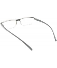 Rimless Super Lightweight Reading Glasses Free Pouch HalfRim - Z1 Shiny Grey - CW18TU8AXLY $33.13