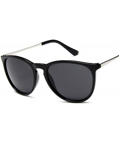 Round Retro Sunglasses Women Men Round Sun Glasses Mirror Lens Man Oculos De Sol Eyewear - Silver - CE197Y6MLS9 $28.06
