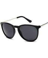 Round Retro Sunglasses Women Men Round Sun Glasses Mirror Lens Man Oculos De Sol Eyewear - Silver - CE197Y6MLS9 $28.06