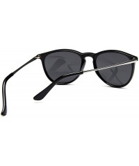 Round Retro Sunglasses Women Men Round Sun Glasses Mirror Lens Man Oculos De Sol Eyewear - Silver - CE197Y6MLS9 $48.77