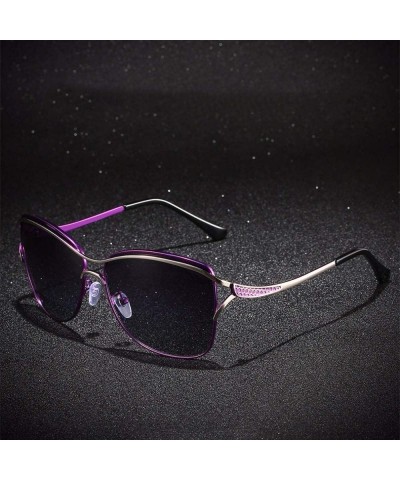 Aviator Women's Sunglasses Gradual Polarization of Outdoor Ultraviolet-proof Sunglasses - C - CW18QNC5A9H $38.70