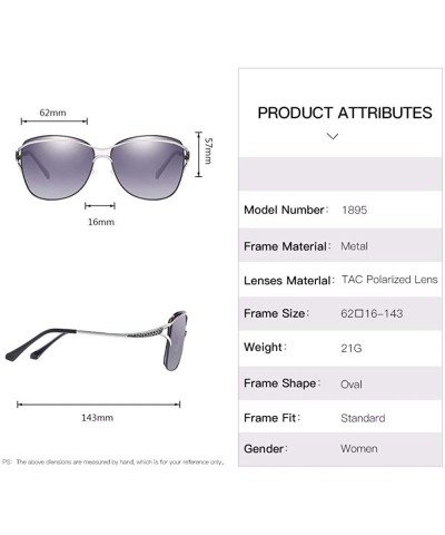 Aviator Women's Sunglasses Gradual Polarization of Outdoor Ultraviolet-proof Sunglasses - C - CW18QNC5A9H $38.70