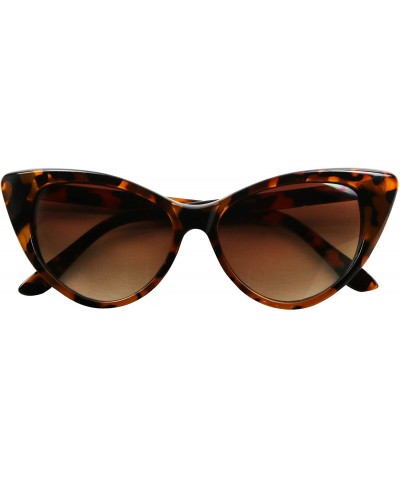 Goggle Exaggerated Rockabilly Sunglasses - Tortoise - CN12NZ3JZA2 $10.19