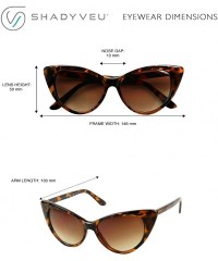 Goggle Exaggerated Rockabilly Sunglasses - Tortoise - CN12NZ3JZA2 $10.19