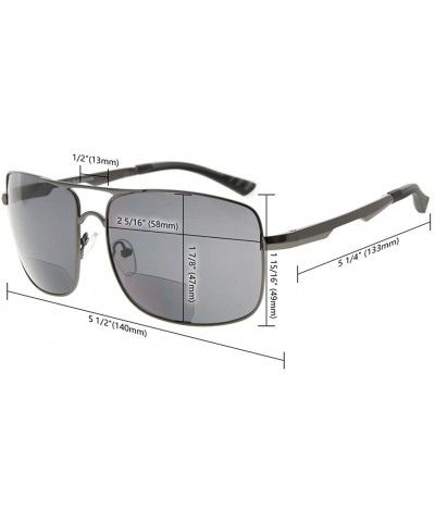 Rectangular Polycarbonate Polarized Sunglasses Men - Black/Gold Mirror - CL186L9E33Q $54.01
