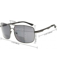 Rectangular Polycarbonate Polarized Sunglasses Men - Black/Gold Mirror - CL186L9E33Q $35.51