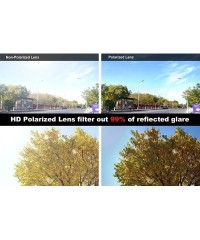 Rectangular Polycarbonate Polarized Sunglasses Men - Black/Gold Mirror - CL186L9E33Q $54.01