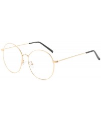 Square Men's and Women's Retro Metal Eyeglass Frame Round Optical Glasses - Rose Gold - C518ND4U8Z2 $13.05