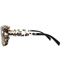 Oval Womens Fashion Bifocal Lens Sunglasses Oval Rectangular Frame UV 400 - Black Brown - CA12EZJOBZ3 $20.15