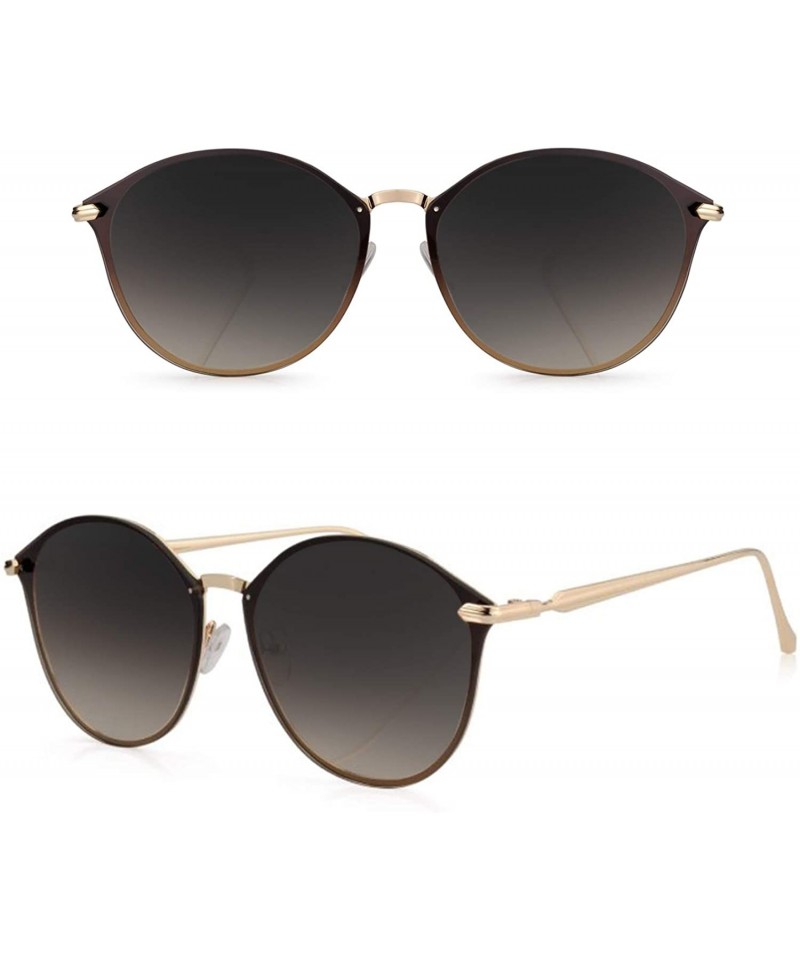Oversized Cat Eye Sunglasses for Women Oversized Mirrored UV Protection Metal Frame Sunglasses for Traveling Driving - Grey -...