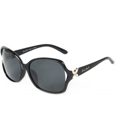 Oversized Oversized Women Sunglasses Uv400 Protection Polarized Sunglasses lsp6210 - Black - CR120YRD2RX $49.52