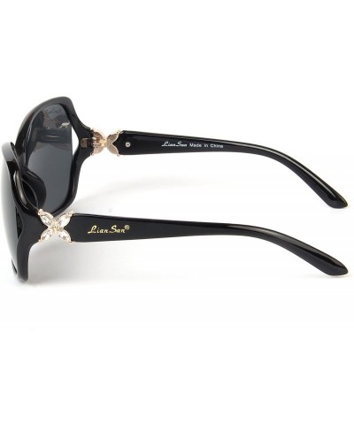Oversized Oversized Women Sunglasses Uv400 Protection Polarized Sunglasses lsp6210 - Black - CR120YRD2RX $50.19