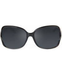 Oversized Oversized Women Sunglasses Uv400 Protection Polarized Sunglasses lsp6210 - Black - CR120YRD2RX $50.19
