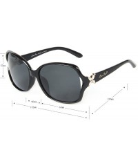 Oversized Oversized Women Sunglasses Uv400 Protection Polarized Sunglasses lsp6210 - Black - CR120YRD2RX $50.19