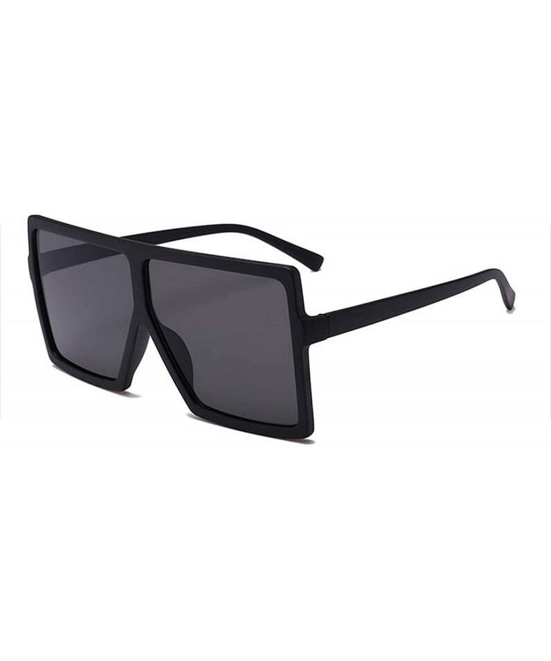 Rimless Oversized Shades Woman Sunglasses Fashion Square Glasses Big Frame Vintage Retro Unisex Feminino - CB198A7KQCK $27.74