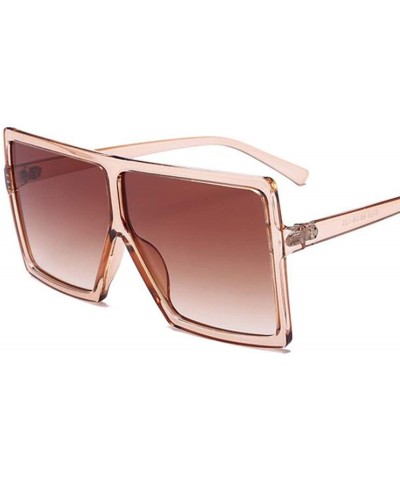 Rimless Oversized Shades Woman Sunglasses Fashion Square Glasses Big Frame Vintage Retro Unisex Feminino - CB198A7KQCK $27.74