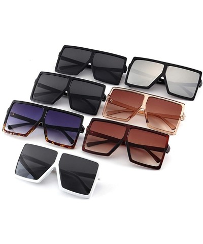 Rimless Oversized Shades Woman Sunglasses Fashion Square Glasses Big Frame Vintage Retro Unisex Feminino - CB198A7KQCK $27.74