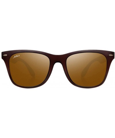 Square Coating Eye Men Wood Bamboo Women Printed Wrap 52MM Sunglasses - C6 No Logo - CE18M3NG4MR $29.49