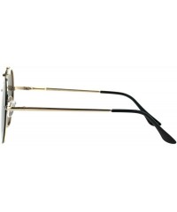 Aviator Polarized Lens Aviator Sunglasses Unisex Metal Top Bar Light Frame - Gold (Black) - CD18QCYN9RG $10.12