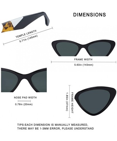 Cat Eye Cat Eye Sunglasses For Women with Vintage Retro style - Triangle Acetate frame Polarized Sunglasses - CD196727RS9 $27.47
