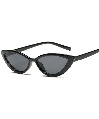 Cat Eye Sunglasses Glasses Designer Fashion - Dark Gray - CB198U7MQKG $12.12