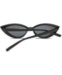 Cat Eye Sunglasses Glasses Designer Fashion - Dark Gray - CB198U7MQKG $12.12