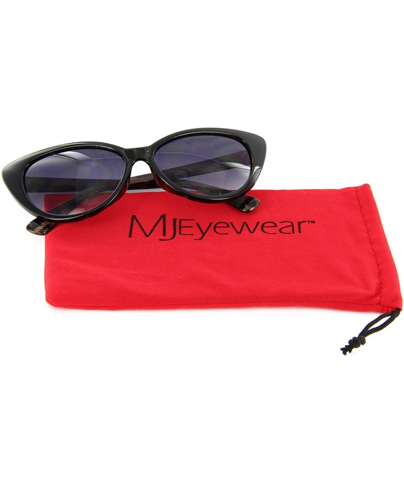 Cat Eye Women Cat Eye Sunglasses Trendy Fashion Shades - Black - CI12H1UDOUB $10.53