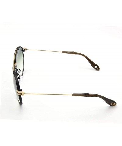 Aviator Aviator Metal Gradient Fashion Sunglasses For Men Outdoor UV Protection - Green - CV18SUWE98Q $98.13