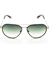 Aviator Aviator Metal Gradient Fashion Sunglasses For Men Outdoor UV Protection - Green - CV18SUWE98Q $98.13