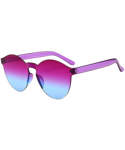 Rimless Lovely Rimless Tinted Sunglasses Transparent Candy Color Eyewear for Party Favor (Style I) - CW196LARYON $8.30