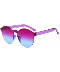 Rimless Lovely Rimless Tinted Sunglasses Transparent Candy Color Eyewear for Party Favor (Style I) - CW196LARYON $18.55