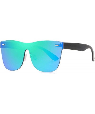 Rimless Infinity Fashion Colored Sunglasses for Men or Women - Green - CR18X7UNSNG $11.57