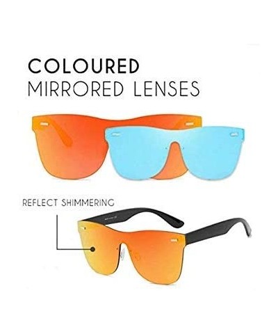 Rimless Infinity Fashion Colored Sunglasses for Men or Women - Green - CR18X7UNSNG $18.32
