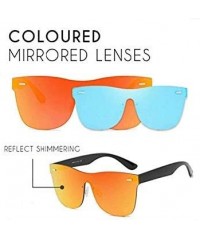 Rimless Infinity Fashion Colored Sunglasses for Men or Women - Green - CR18X7UNSNG $11.57