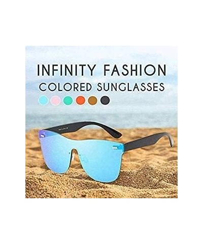 Rimless Infinity Fashion Colored Sunglasses for Men or Women - Green - CR18X7UNSNG $11.57