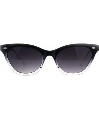 Oval Womens Oval Cateye Fashion Sunglasses Black & Color 2 Tone Shades UV 400 - Black Clear - CX18DQ9454W $21.09