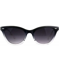 Oval Womens Oval Cateye Fashion Sunglasses Black & Color 2 Tone Shades UV 400 - Black Clear - CX18DQ9454W $11.23